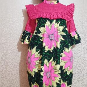 Ankara Boubou and matching turban cap