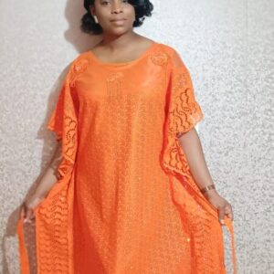 Boubou dry lace with matching hair accessory